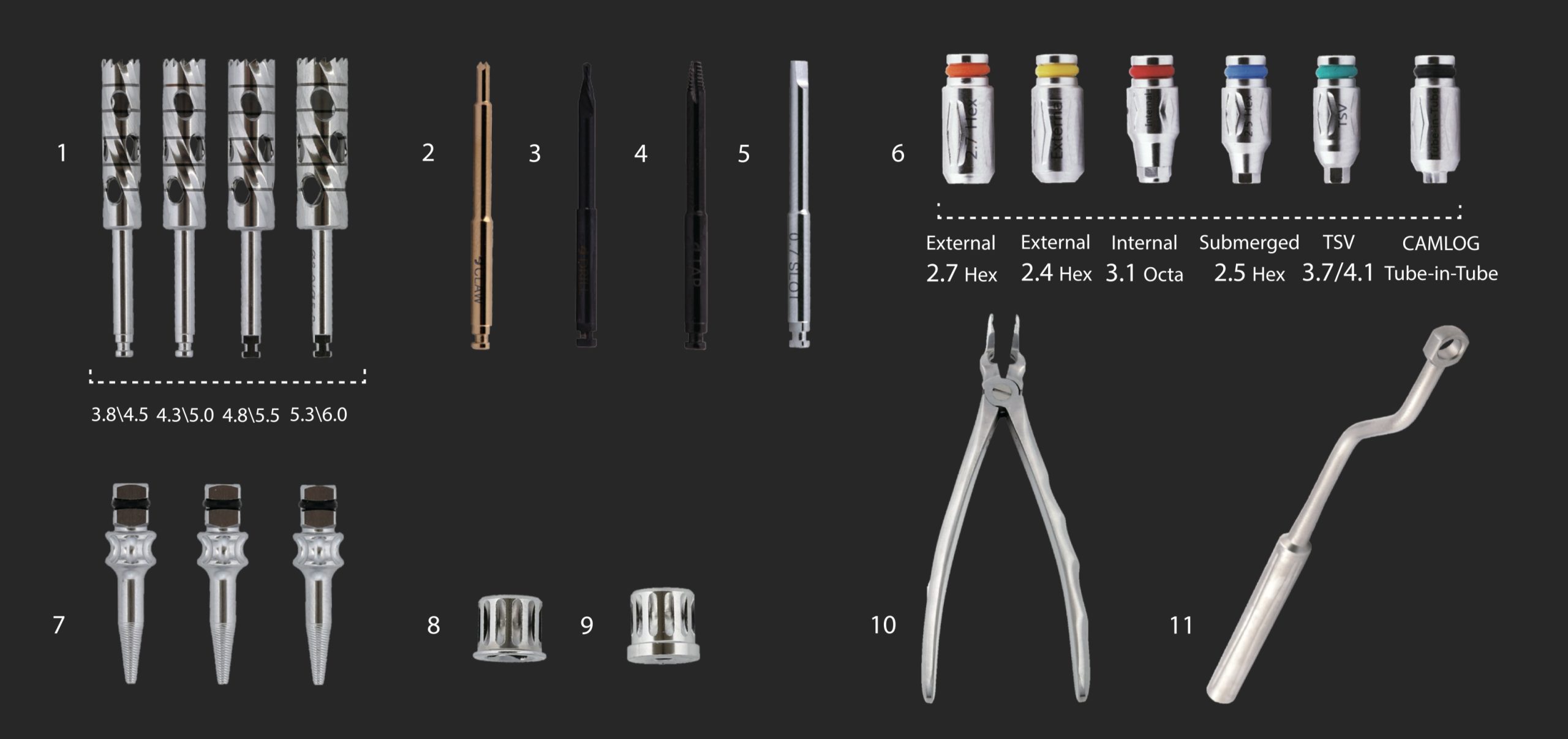 Компоненты Dental Studio Implant & Screw Remover Kit