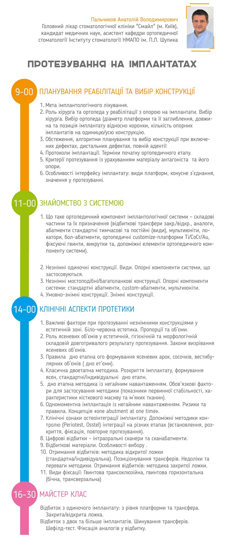 Протезирование на имплантах семинар. г. Полтава